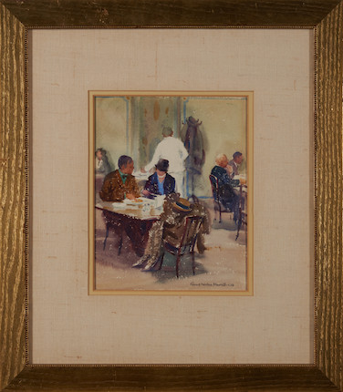 Felicie Waldo Howell (American, 1897-1968) Tea Time 11 3/4 x 9 1/2 in. framed 19 x 17 1/2 x 1 in. image 2
