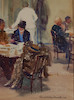 Thumbnail of Felicie Waldo Howell (American, 1897-1968) Tea Time 11 3/4 x 9 1/2 in. framed 19 x 17 1/2 x 1 in. image 3