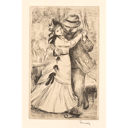 Pierre-Auguste Renoir (1841-1919); La danse à la campagne (Dance in the Country), 2e planche; image 1