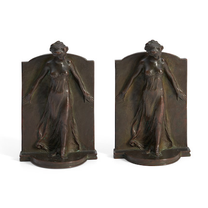 Harriet Whitney Frishmuth (American, 1880-1980) Greek Dancers/A Pair of Bookends height 9 1/4 in. image 1