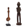 Thumbnail of A Philippine carved wood maternity figure and Spoon ht. 10, and 6 1/4 in. image 2