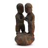 Thumbnail of A Voania ceramic sculpture of a couple Voania de Muba ht. 20, wd. 10 in. image 4