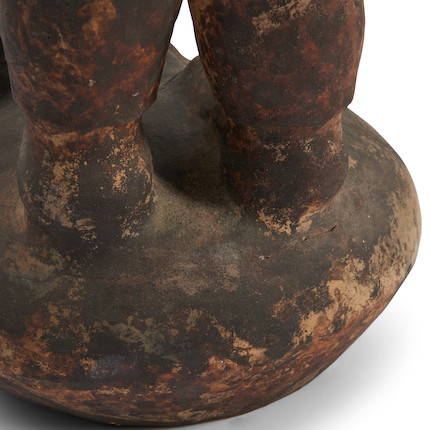 A Voania ceramic sculpture of a couple Voania de Muba ht. 20, wd. 10 in. image 2