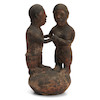 Thumbnail of A Voania ceramic sculpture of a couple Voania de Muba ht. 20, wd. 10 in. image 1