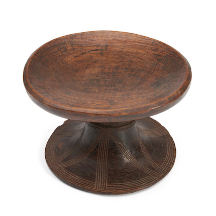 A Mangbetu stool ht. 7, wd. 10 in. image 4