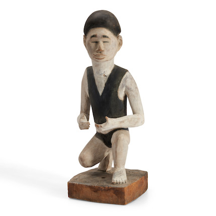 A Yombe male figure ht. 22 1/4 in. image 1