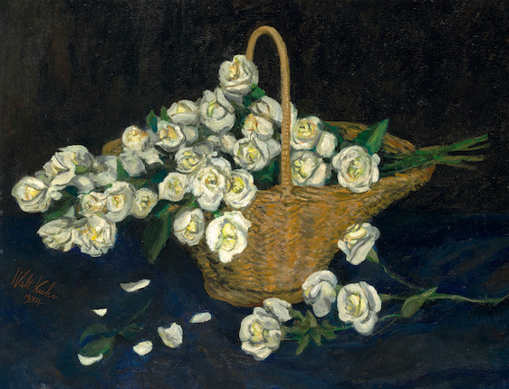 Walt Kuhn (1877-1949) Rose Basket 28 1/8 x 36 in. (71.4 x 91.4 cm.) (Painted in 1934.) image 1