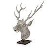 Thumbnail of Cast Iron Silver-painted Stag Head image 3