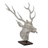Thumbnail of Cast Iron Silver-painted Stag Head image 2