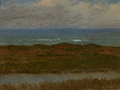 Thumbnail of Albert Bierstadt (German/American, 1830-1902) Coast Near Newport, Rhode Island 9 1/4 x 12 in. framed 14 1/4 x 17 1/2 x 2 1/4 in. image 1
