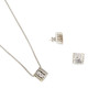 Thumbnail of A WHITE GOLD, DIAMOND AND COLORED DIAMOND EARRING AND NECKLACE SET image 2