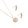 Thumbnail of A BI-COLOR GOLD, RUBY, GARNET AND DIAMOND NECKLACE AND A PAIR OF EARRINGS image 2