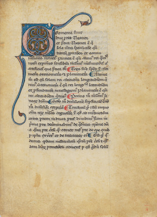 MANUSCRIPT SCIENTIFIC DOCUMENT, 14TH CENTURY. Scientific miscellany, in Latin. Manuscript on vellum, 14th century. image 6