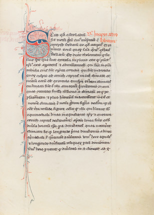 MANUSCRIPT SCIENTIFIC DOCUMENT, 14TH CENTURY. Scientific miscellany, in Latin. Manuscript on vellum, 14th century. image 2
