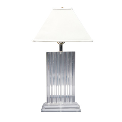 Modern Lucite Table Lamp image 1
