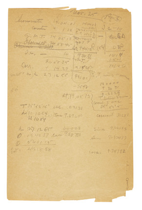 AMELIA EARHART'S ANNOTATED COPY OF BOWDITCH'S PRACTICAL NAVIGATOR. BOWDITCH, NATHANIEL. The American Practical Navigator.  Washington, D.C. Government Printing Office, 1926. image 6