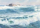 Thumbnail of John Whorf (American, 1903-1959) Rocks and Rolling Surf sight size 21 1/2 x 29 3/4 in. framed 31 5/8 x 39 5/8 in. image 1