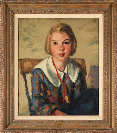 Robert Henri (American, 1865-1929) Blanche 24 x 20 in. framed 32 1/2 x 28 1/4 x 2 1/4 in. image 2