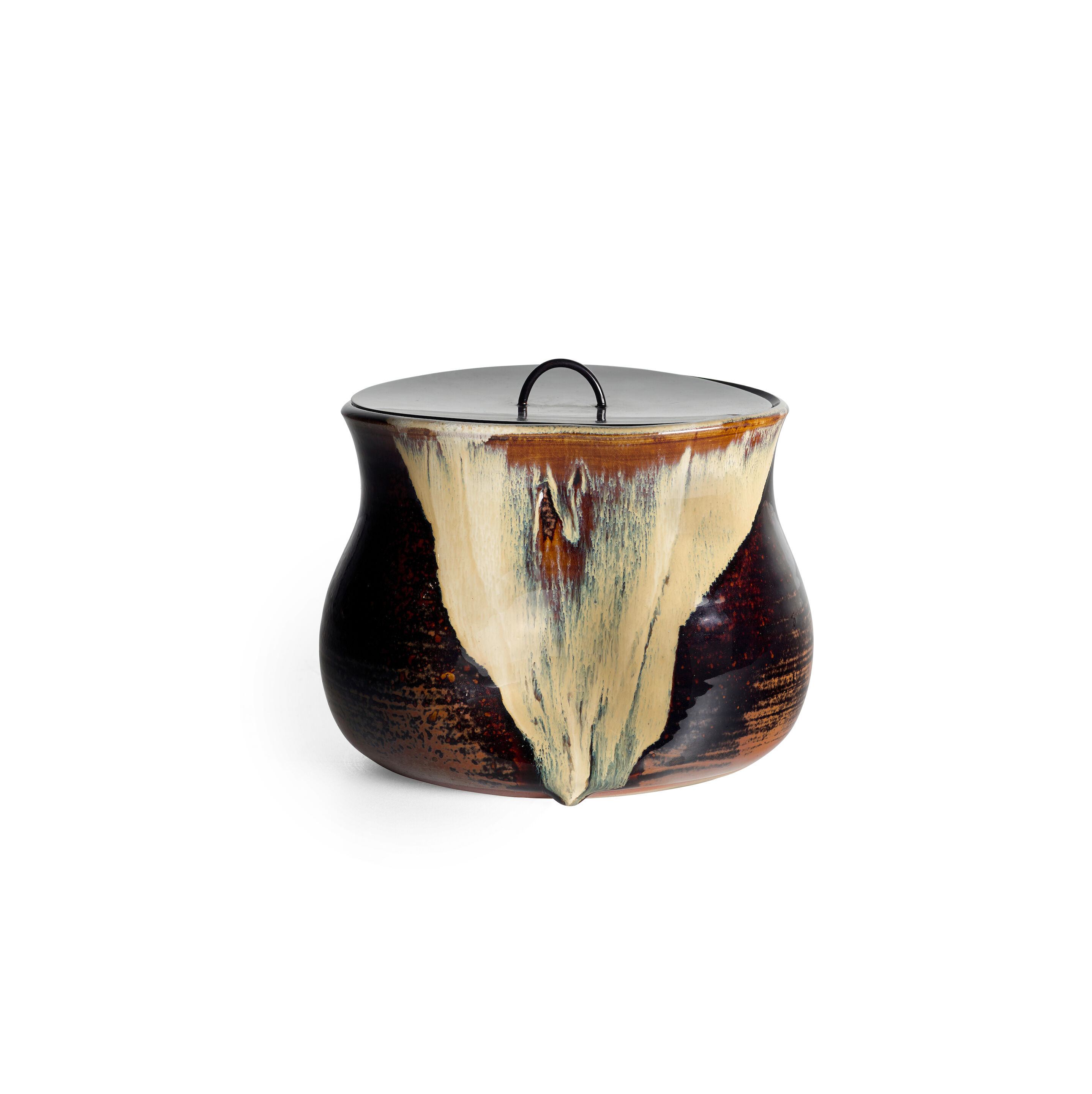 A Stoneware Mizusashi (Container for Fresh Water) Japan, Showa era (1926-1989),