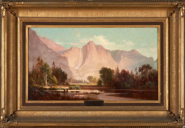 Thomas Hill (American, 1829-1908) Great Yosemite Falls 14 x 24 in. framed 23 1/2 x 33 3/4 x 3 3/4 in. image 2