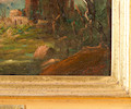 Thumbnail of Thomas Cole (British/American, 1801-1848) Classical Ruins Sketch 6 x 12 in. framed 13 3/4 x 19 3/4 x 22 3/4 in. image 3