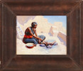 Thumbnail of William Robinson Leigh (American, 1866-1955) Navajo Weaver Preparing Indigo Dye 12 x 15 in. framed 20 1/2 x 23 3/4 x 2 in. image 2