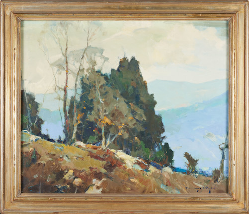 Chauncey Foster Ryder (American, 1868-1949) Mountain Pasture 25 1/4 x 30 in. framed 31 x 36 x 2 in. image 2