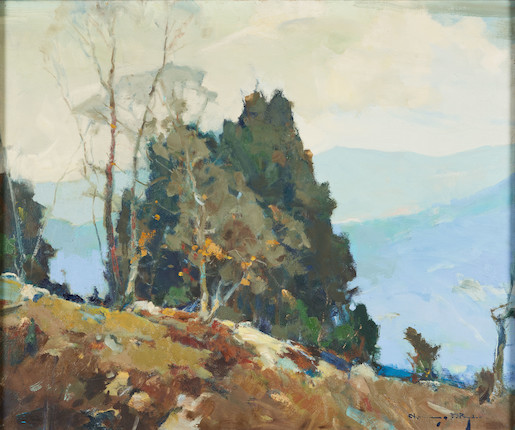 Chauncey Foster Ryder (American, 1868-1949) Mountain Pasture 25 1/4 x 30 in. framed 31 x 36 x 2 in. image 1