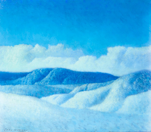Carl Woolsey (American, 1902-1965) Blue Mountains 17 x 20 in. framed 22 x 25 x 1 in. image 1