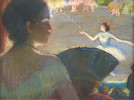 Thumbnail of Louis Kronberg (American, 1872-1965) Study at the Opera 8 1/4 x 11 in. framed 13 1/2 x 16 1/2 x 3/4 in. image 1