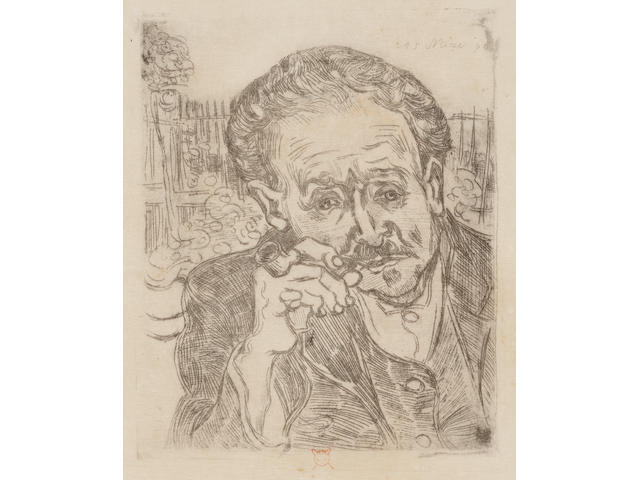 Vincent Van Gogh (1853-1890); Homme &#224; la Pipe: Portrait du Docteur Gachet;