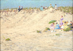 Thumbnail of Sydney Richmond Burleigh (American, 1853-1931) A Day at the Beach 14 x 20 in. framed 22 3/4 x 28 1/4 x 1 3/4 in. image 1