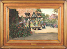 Thumbnail of Francis Hopkinson Smith (American, 1838-1915) High Noon, Inn of William the Conqueror 23 3/4 x 36 in. framed 35 3/4 x 48 1/2 x 3 1/4 in. image 2