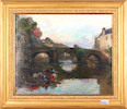 Thumbnail of Frank Penfold (American, 1849-1927) Bridge at Quimperlé 21 1/4 x 25 in. framed 28 1/4 x 32 3/4 x 1 1/2 in. image 2