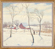 Thumbnail of Wilson Henry Irvine (American, 1869-1936) Farm in Winter, Axtell, Kansas 24 1/4 x 27 in. framed 27 1/4 x 30 1/4 x 1 in. image 2