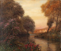 Thumbnail of Louis Aston Knight (American, 1873-1948) Evening Hour, Normandy 18 1/4 x 21 1/2 in. framed 28 1/3 x 31 3/4 x 4 in. image 1