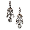 Thumbnail of A PAIR OF ANTIQUE SILVER AND DIAMOND GIRANDOLE EARRINGS image 1