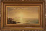 Thumbnail of William Trost Richards (American, 1833-1905) Sunrise Seascape 14 x 26 in. framed (under glass) 25 1/2 x 37 1/2 x 3 3/4 in. image 4