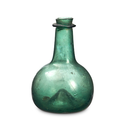 A Very Rare Quarter Size 'Shaft and Globe' Wine Bottle or Apothecary Vial,  circa 1660-70, image 1