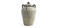Thumbnail of A WHITE SLIP-DECORATED BUNCHEONG TAE-HANGARI URN AND COVER image 4
