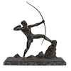 Thumbnail of Lucien Gibert, (French, 1904-1988) Bronze Model of an Archer, image 1