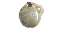 Thumbnail of A JADE PEACH-FORM SNUFF BOTTLE image 2
