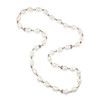 Thumbnail of A CULTURED PEARL, PINK SAPPHIRE AND DIAMOND NECKLACE image 1