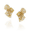 Thumbnail of SCHLUMBERGER FOR TIFFANY & CO. A PAIR OF 18K GOLD AND DIAMOND EARCLIPS image 1