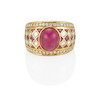 Thumbnail of AN 18K GOLD, RUBY AND DIAMOND RING image 1