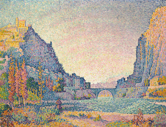 PAUL SIGNAC (1863-1935) Sisteron 35 1/4 x 45 7/8 in (89.5 x 116.5 cm) (Painted in 1902) image 1