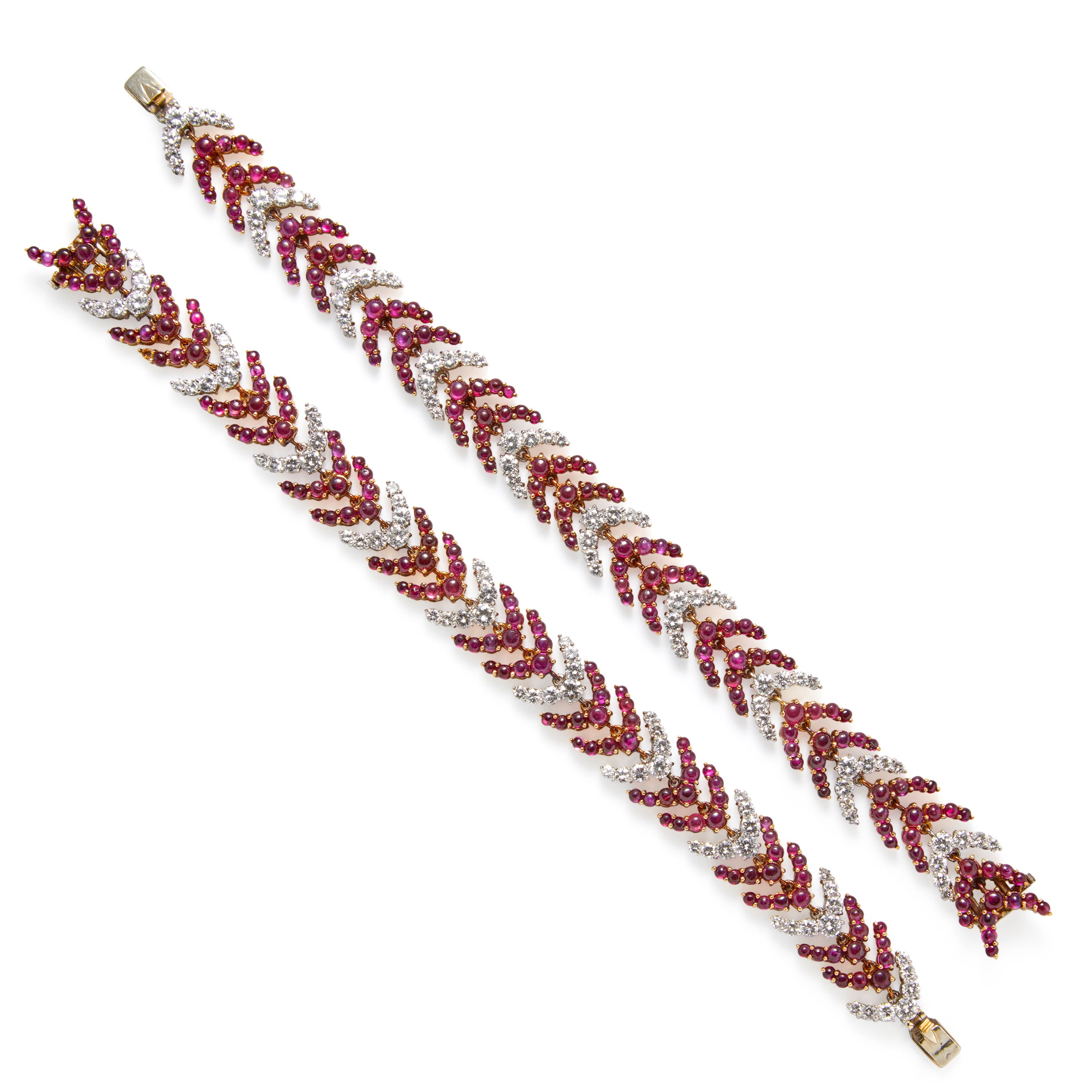 A RUBY AND DIAMOND CONVERTIBLE SUITE