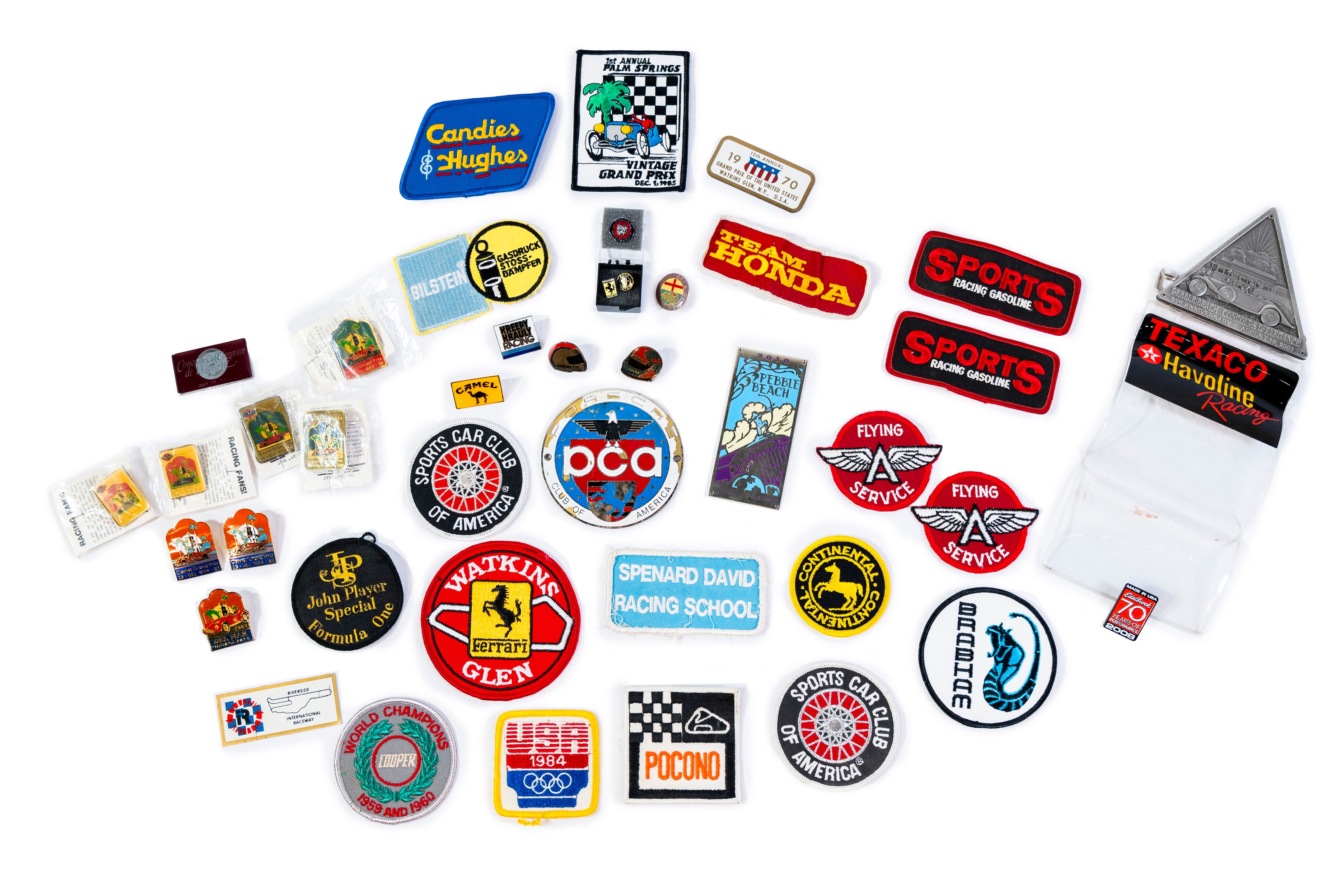 Sumar Racing Patch Bonhams Cars : Autojumblers lot of racing themed patches, pins and badges,