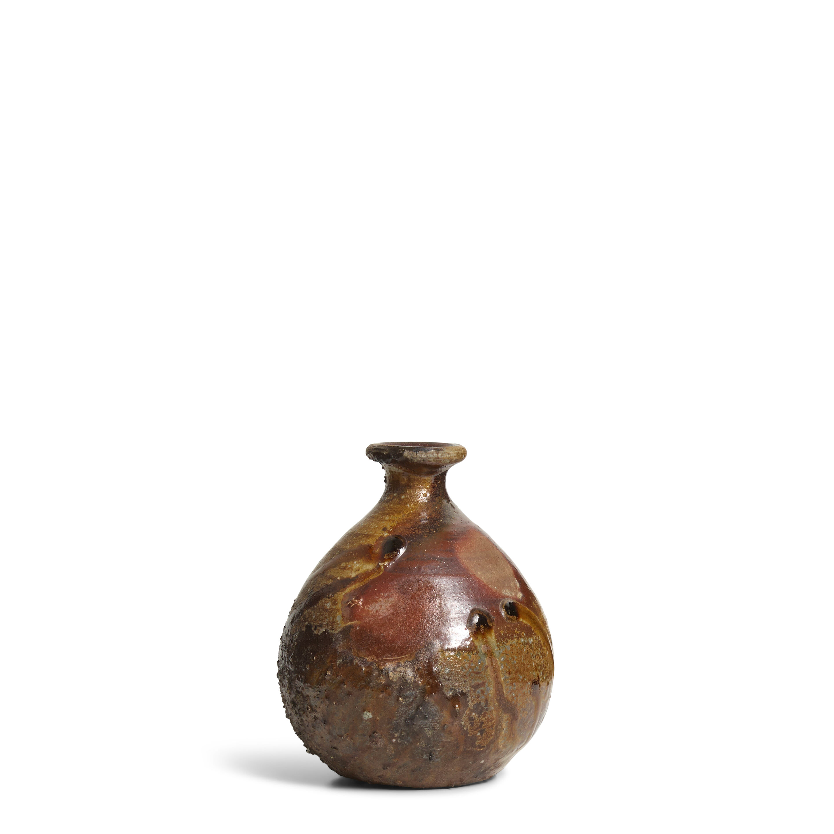 A Bizen Stoneware Tokkuri (Sake Bottle) Japan, Showa (1926-1989) or Heisei (1989-2019) era,