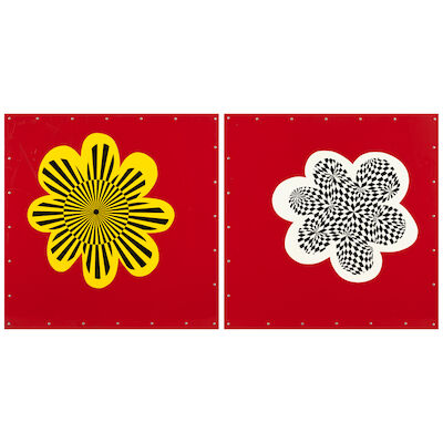 Ronnie Cutrone (1948-2013); 80's Flowers (2 works)